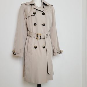 London fog lined trench coat beige medium